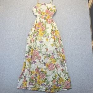 3rd + Malt Floral Maxi Dress Spaghetti Strap Empire Waist Size M